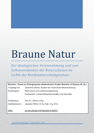 Braune Natur - Digitale Bibliothek NB - Hochschule Neubrandenburg