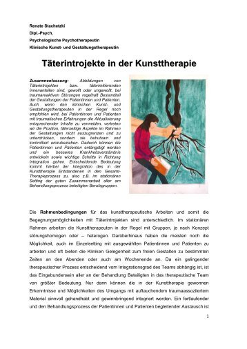 Täterintrojekte in der Kunsttherapie (Renate Stachetzki)