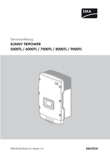 sunny tripower 5000tl / 6000tl / 7000tl / 8000tl / 9000tl - SMA Solar ...