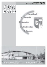 Inserenten im TVB-Echo 1 / 2006 - TV-Bassenheim 1911