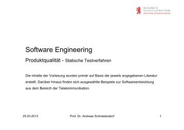 Produktqualität: Statische Testverfahren - Userpage