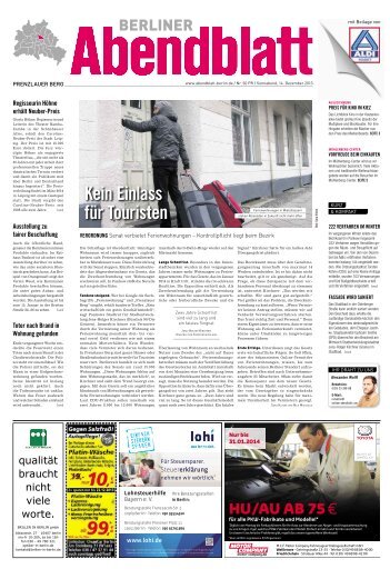 Kein einlass für touristen - Berliner Abendblatt