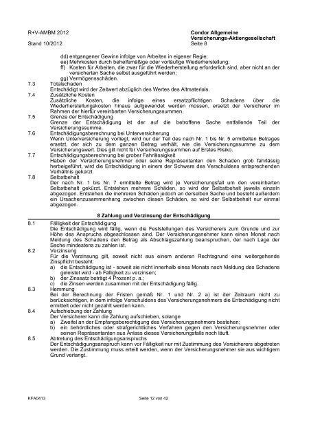 Condor Allgemeine Versicherungs ... - R+V Maklerportal
