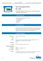 Technisches Datenblatt BL 330 - Bito AG