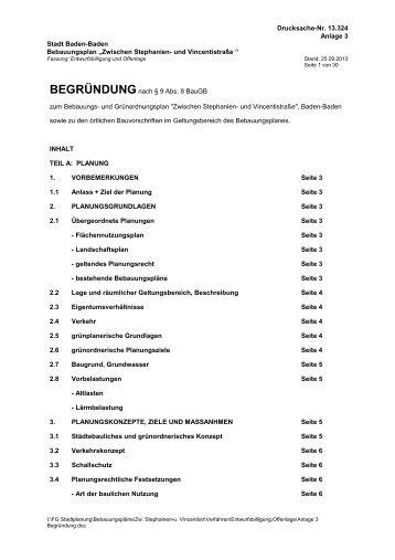 Begründung mit Umweltbericht - Baden-Baden