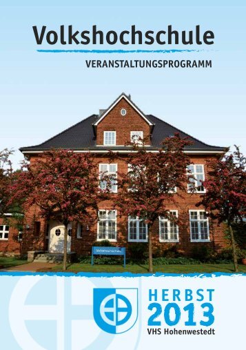 Download aktuelles VHS-Programm - Gemeinde Hohenwestedt