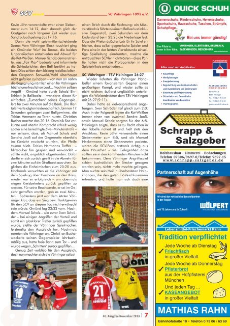 40. Ausgabe November 2013 - Sport Club Vöhringen 1893 e. V.