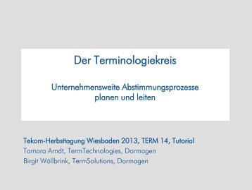 Der Terminologiekreis - tekom