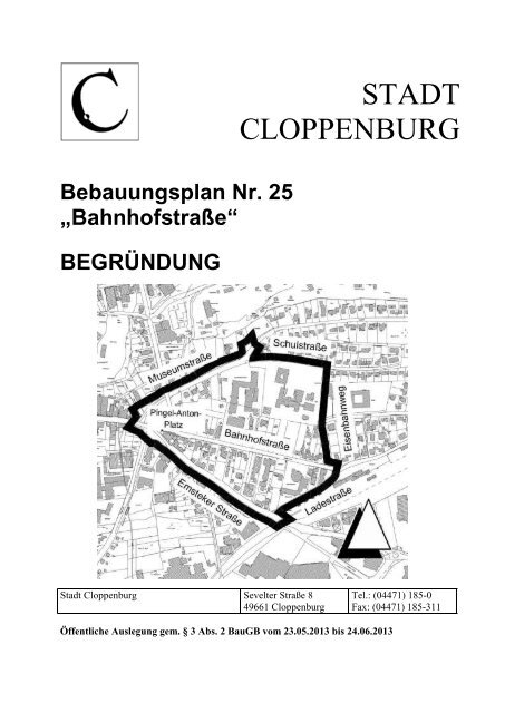 Bebauungsplan Nr. 25 „Bahnhofstraße“ - Stadt Cloppenburg