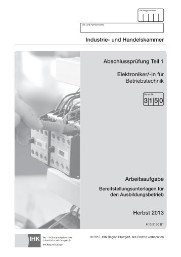 Abschlussprüfung Teil 1 Elektroniker/-in für Betriebstechnik