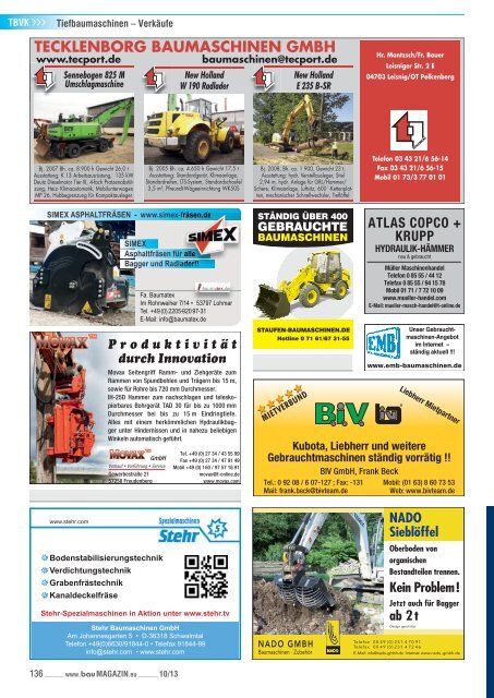 Baumaschinen Baugeräte Baufahrzeuge - SBM Verlag GmbH