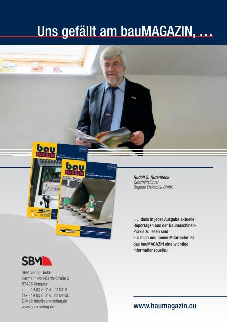 Baumaschinen Baugeräte Baufahrzeuge - SBM Verlag GmbH