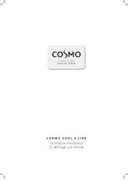 COSMO COOL V-LINE - Technische Information