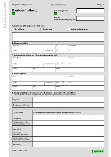 Baubeschreibung - Amt Ortrand