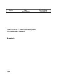Kerncurriculum Russisch - Bildungsserver Mecklenburg-Vorpommern