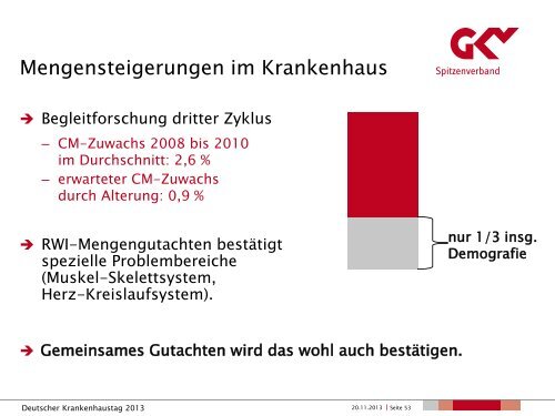 G-DRG-Systementwicklung aus der Sicht des GKV-Spitzenverbandes