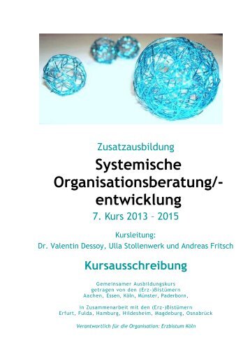 Systemische Organisationsberatung/- entwicklung - Erzbistum Köln