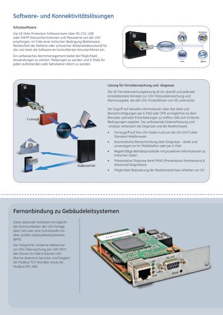 USV SG-CE Serie - G E Power Controls