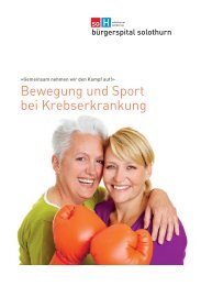 Bewegung und Sport bei Krebserkrankung - Solothurner Spitäler AG