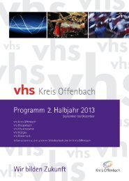 Volkshochschule Rodgau Informationen - vhs Kreis Offenbach