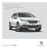 Zubehör-Preisliste - Services - Peugeot