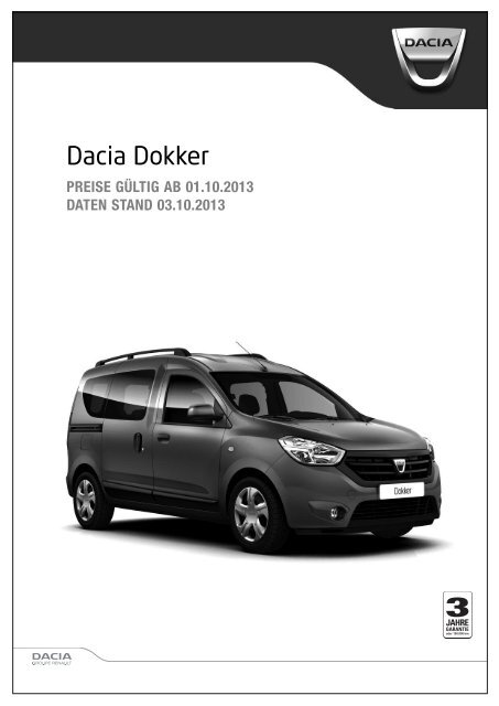 PDF Preisliste - Dacia