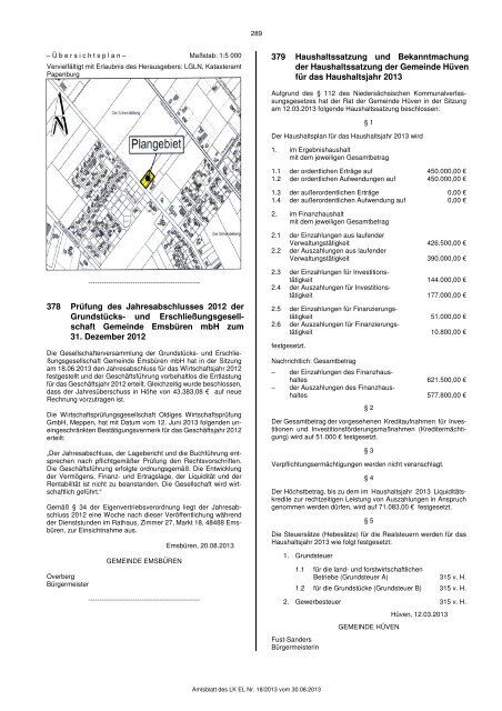 Nr. 18 - ausgegeben am 30.08.2013 - Landkreis Emsland