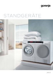 Pdf Katalog: Gorenje Standgeräte 2013