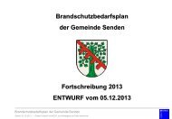 Brandschutzbedarfsplan für die Gemeinde Senden