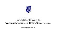 Sportstättenleitplan der Verbandsgemeinde Höhr-Grenzhausen