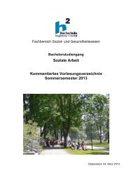 Kommentiertes Vorlesungsverzeichnis - Hochschule Magdeburg ...