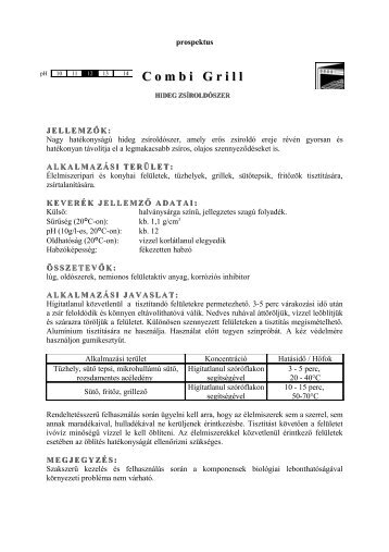 Combi Grill - Hungaro Chemicals Kft.