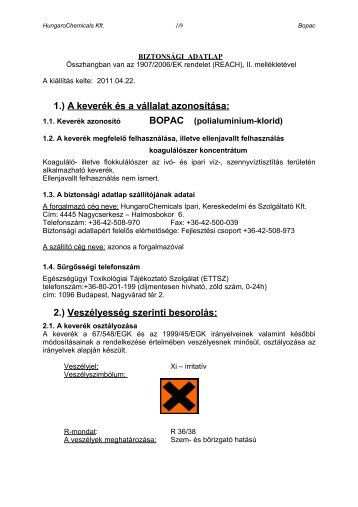 BOPAC - Hungaro Chemicals Kft.