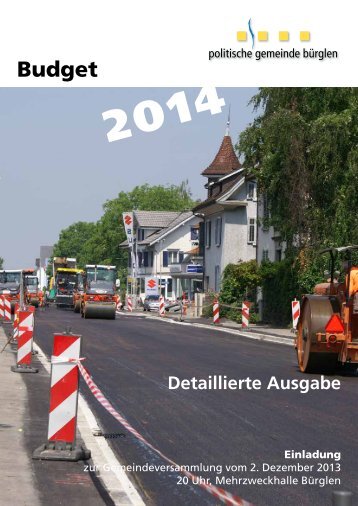 Budget - Gemeinde Bürglen