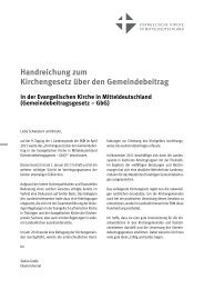 Handreichung zum Kirchengesetz über den Gemeindebeitrag