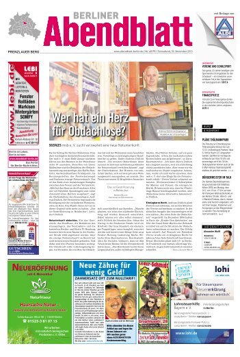 WerhateinHerz fürObdachlose? - Berliner Abendblatt