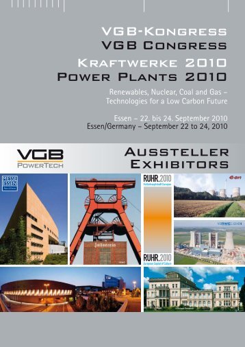 Aus stel ler Exhibitors - VGB PowerTech