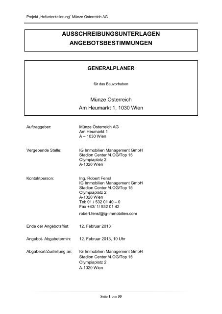 Ausschreibungsunterlagen (pdf, 455KB) - architekturwettbewerb