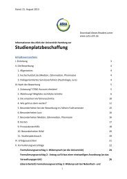 Studienplatzbeschaffung - AStA