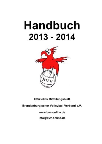 Handbuch - Brandenburgischer Volleyball Verband e.V.