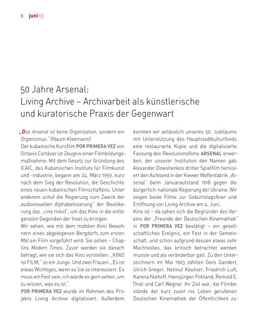 Das Programmheft zum Download (PDF) - Arsenal