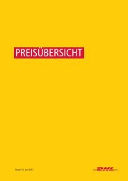 PREISÜBERSICHT - DHL