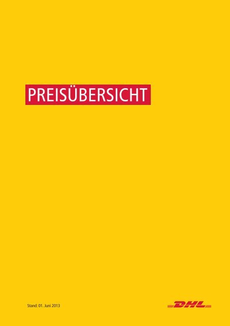 PREISÜBERSICHT - DHL