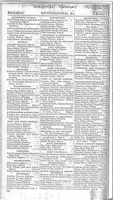 1850 Berkshire Directory-01 - Hungerford Virtual Museum