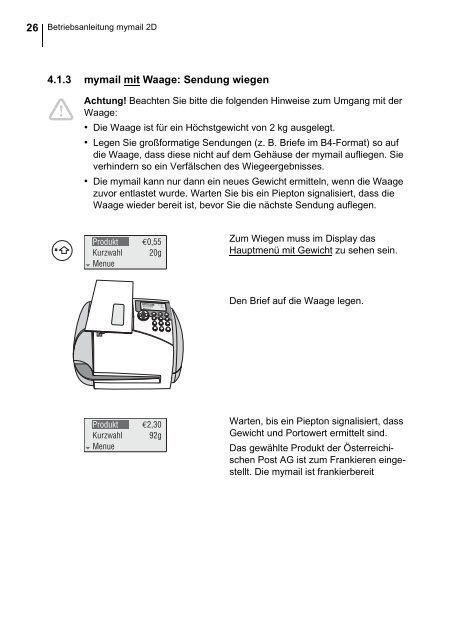 [mymail / AUT 2D] - Betriebsanleitung - Francotyp Postalia