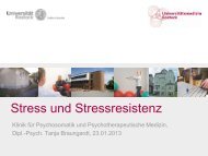 Stressreaktion - Klinik für Psychosomatik und Psychotherapeutische ...