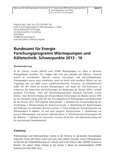 Download - Fachvereinigung Wärmepumpen Schweiz FWS