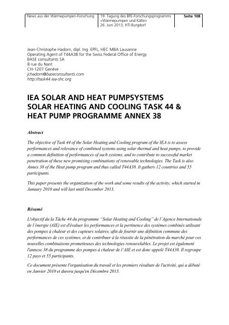 Download - Fachvereinigung Wärmepumpen Schweiz FWS