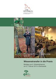 Wissenstransfer in die Praxis - Landesbetrieb Forst Brandenburg