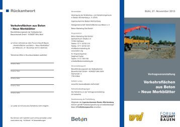 Neue Merkblätter - Beton.org